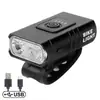 Luz de Bicicleta T6 Faro de Aleación de Aluminio Luz Fuerte Linterna de Ciclismo Equipo Luz de Ciclismo para Exteriores Juego de Luces Delanteras y Traseras USB