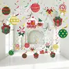 Pingente Espiral de Natal Decoração de Festa de Natal Flor Puxa-Puxa de Natal Interna Suprimentos para Festa