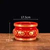 Incensário de Cerâmica Vermelha para Uso Doméstico, Dedicado ao Deus da Riqueza, com Vários Tamanhos Disponíveis, Porta-Incensos de Uma Peça para Entrega Imediata