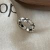 Anillo Lingge de estilo antiguo con letras, ligero, de lujo, de alta gama, retro, industrial, ajustable, nuevo producto.