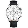 Reloj de Pulsera para Hombre con Calendario en Forma de Abanico, Escamas de Diamante Romano de Tres Ojos, Reloj de Cuarzo para Hombre, de Fábrica Original