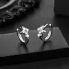 Novos brincos de zircônia estrela transfronteiriços para homens, únicos, simples, estilosos, brincos versáteis para mulheres, luxo leve, acessórios de alta qualidade