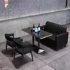 Juego de Muebles de Bar Estilo Industrial para Restaurantes Occidentales, Cafés, Pastelerías, Tiendas de Té de Leche y Puestos de Barbacoa con Asientos de Sofá