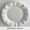 Coleção de Louças Brancas Puras, Simples e Versátil, Adequada para Uso Doméstico, Pratos para Sobremesas, Comida Ocidental e Massas