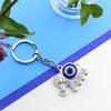 Llavero de ancla plateada, timón, elefante, delfín, CCB, ojo turco azul, para regalar, promoción