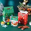 Embalagem para assados de Natal bolsa de papel portátil caixa de embalagem crocante de floco de neve doce nougat biscoitos caixa pequena de mão