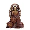 Cobre Tierra Xizang Rey Bodhisattva Adornos de Bronce para Estatuas de Buda Sentado y Escuchando a la Tierra Xizang Rey Bodhisattva Adornos de Bronce Artesanía
