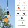 Sinos de vento artesanais com casca de fruta, cordão para celular com sementes de bodhi multi-tesouro, pingente de chaveiro, kit de material para artesanato DIY, acessório decorativo