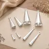 Colgante metálico de trompeta plano de plata lisa de minoría étnica Imán de refrigerador étnico Miao Material DIY para disfraz de escenario venta al por mayor