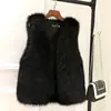 Nuevo chaleco de imitación de visón de otoño e invierno para estudiantes, abrigo de piel estilo coreano, chaleco de piel de zorro para mujer, chaleco peludo engrosado