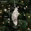 Transfronterizo Nuevo Producto Colgante de Plástico Plateado con Forma Decoración Colgante de Árbol de Navidad Brillante Galvanizado Accesorios Pequeños Adornos de Navidad en Stock