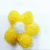 Broche Pequena Flor de Lã Crochê à Mão Suéter Cachecol DIY Acessórios de Cabelo para Crianças Corsage Acessórios de Roupa Tricô Manual