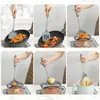 Espátula de silicona de acero inoxidable 304 para sartén antiadherente, espátula para cocinar, cuchara para sopa, resistente a altas temperaturas, juego de cocina para el hogar que no daña la sartén