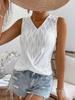 Colete Jacquard Tricotado de Design para Mulheres 2025 Verão Novo Europeu e Americano Pulôver Simples Branco Top Curto para Mulheres