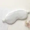 Máscara de Ojos Bloqueadora de Luz de Seda Artificial de Doble Cara Hecha en Fábrica Personalizada para Dormir, Máscara de Ojos Elástica para Siesta de Viaje, Máscara de Ojos de Aviación Estampada
