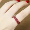 Anéis e Joias de Cinábrio de Alto Teor para Mulheres, Anéis de Ano de Nascimento com Areia Dourada Roxa, Produtos de Bem-Estar de Transmissão ao Vivo, Atacado