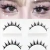 253 Cílios Postiços Pequenos com Haste Dura Cílios de Diabinho Barbie Cílios de Quadrinhos Haste Preta Natural Cabelo de Fada Cílios Postiços Espessos