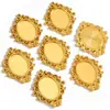 Accesorios para Joyería DIY 35*25mm Diámetro Interior Gema del Tiempo Aleación Base Ovalada Colgante para Collar C83