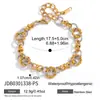 Jieding Joias Europeias e Americanas Pulseira de Aço Inoxidável Aço Titânio Não Desbota Joias de Mão para Mulheres High-End 18K Joias Transfronteiriças Atacado