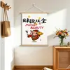 Pintura en Rollo del Dios de la Riqueza - Arte en Rollo de Tela Festivo Estilo Chino Nuevo para Entrada, Sala de Estar, Fachada de Tienda - Pintura Decorativa con Significado de Atracción de Riqueza