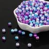 Diy Accesorios de Cuentas Redondas Perla Imitación Degradada Acrílico Material de Cuentas Pulsera Joyería para el Cabello Relleno de Botella de los Deseos