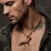 Personalidad dominante hip-hop tigre colgante para hombre Europa y Estados Unidos moda caliente ins tendencia animal titanio acero collar venta directa