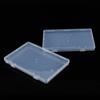 Caja de almacenamiento rectangular plana transparente para piezas de hardware, componentes electrónicos, caja de embalaje de plástico, caja de almacenamiento de anzuelos para tarjetas