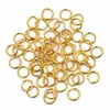 Accesorios DIY con anillas abiertas, anillas sencillas de colores doradas y plateadas, anillas abiertas para pulseras de cuentas, anillas sencillas de conexión, materiales para joyería hecha a mano