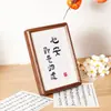 Marco de fotos personalizado para el Día del Maestro en color teca con carpintería de caja y espiga, soporte para exhibición de caligrafía, para montar en la pared, marco de exhibición de regalo más vendido