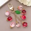 Paquete Mixto de 10 Piezas de Vidrio Bicolor de 17x12 mm Colgante de Hoja Verde Melocotón Accesorio para Collar y Llavero DIY