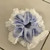 Scrunchie de Renda Rosa Delicado e Feminino para Cabelo Feminino, Elástico Super Doce de Fada para Rabo de Cavalo