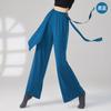 Pantalones de Danza Clásica para Mujer, Pantalones de Pierna Ancha, Holgados con Listones, Ropa de Práctica de Danza Moderna, Ropa de Presentación, Pantalones Largos de Jazz para Adultos