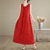 Vestido de Algodão e Seda de Alta Qualidade, Estilo Étnico, Marca Importada, para Mulheres, Novo Modelo de Verão, Camisola para Meia-Idade e Idosos, Roupa de Casa