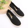 Comércio exterior novo tamanho plus size cabeça redonda conjunto pés sapatos baixos femininos transfronteiriços sola de corda de cânhamo sapatos de trabalho de pescador de lona respirável