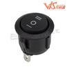 Interruptor basculante redondo KCD1-105 para barco, 10 A, 125 V, 6 A, 250 V, color negro, 3 pies, 3 marchas