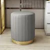 Banqueta de Luxo Leve, Banqueta de Maquiagem para Quarto, Banqueta Nórdica Moderna para Manicure, Banquinho Baixo Redondo para Sala de Estar, Banqueta para Penteadeira, Cadeira de Maquiagem