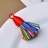 Franjas Populares de Fio de Algodão Torcido à Mão Estilo Xizang, Franjas Coloridas Artesanais Estilo Étnico, Acessórios para DIY em Brocado Song