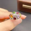 Anillo Multitesoro para Mujer, Accesorio de Nicho de Alta Gama, Joyería de Plata 925, Joyería de Lujo de 3*4+4*5mm, Venta Directa de Fábrica