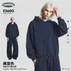 CKX Trend Nueva Sudadera 360G Algodón Puro Felpa Manga Curva Raya Lavada BOXY Sudadera con Capucha Marca Trend