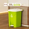 Papelera grande para el hogar, tamaño grande, con tapa, tipo pedal, comercial, operada con el pie, para clasificar basura en la cocina, hotel, oficina