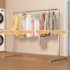 Cabide de Tubo de Aço Espesso Simples para Moradia de Aluguel, Barracas de Rua, Varanda, Cabide de Chão, Cabide de Tubo de Aço Galvanizado