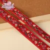 2.5cm Estilo Étnico Estilo Pastoral Flor de Ciruelo Bordada DIY Moño Accesorios para el Cabello Accesorios Ropa Cinta Jacquard