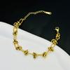 Pulsera Meichen, Estilo Europeo y Americano, Color Dorado de 18K, No se Desvanece, Simple y Versátil para Mujeres, Estilo Ins, Personalizada, Moderna, Lujo Ligero, Joyería Transfronteriza