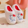 Pantuflas de Algodón Sanrio Hellokitty Kuromi Melody Perro Canela para Interior del Hogar Otoño e Invierno Pantuflas Familiares