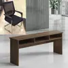 Mesa de Conferência Minimalista Dupla Longa Moderna para Treinamento e Palestras, Mesa para Reunião de Equipe, Conjunto Modular de Mesa e Cadeira para Sala de Aula