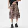 Estilo Callejero Retro Americano Frescos Pantalones Cortos de Cinco Puntas Verano Camuflaje Resistente Pantalones Cortos de Trabajo para Hombre Modernos Casuales Holgados