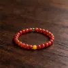 Pulseira de Ágata Vermelha do Sul de Círculo Único Natural, Pulseira de Ágata de Círculo Duplo, Presente para Namorada, Joias de Contas Multicírculo com Combinação de Três Cores
