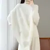 Novo Xale de Lã Pura Tricotado Outono/Inverno 2026 para Mulheres, Bordado Tridimensional de Margarida, Design Quente, Top Cachecol