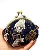 Nuevo monedero de tela con estampado de carpa dorada, bolso de mano creativo para mujer, boca dorada impresa, bolsa hecha a mano, producto terminado al por mayor