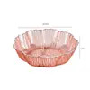 Tigela de Frutas de Luxo Leve de Alto Valor Transparente com Estampagem a Quente para Mesa de Centro de Sala de Estar Prato de Exibição de Lanches Bandeja de Armazenamento para Mesa de Jantar da Cozinha Venda por Atacado